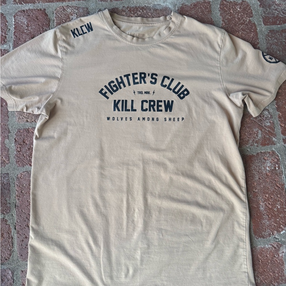 Kill Crew Beige Short Sleeve 'Fighter's Club' Graphic Tee